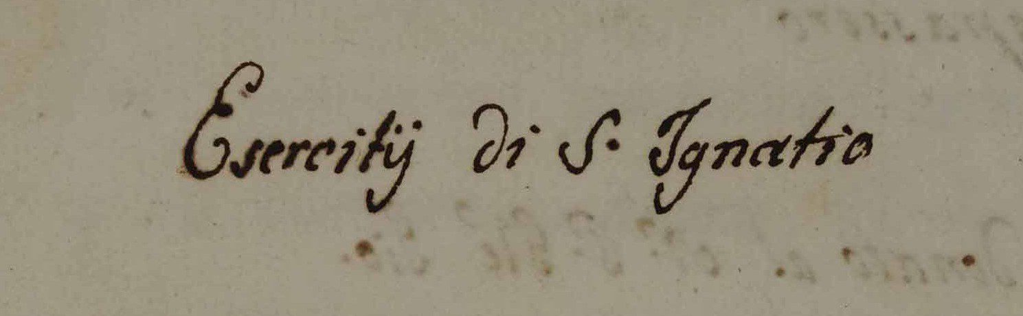 The First Italian Text of Spiritual Exercises of St. Ignatius of Loyola?